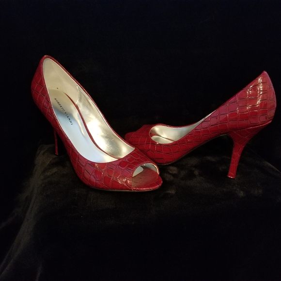 ROBERTO VIANNI Red Shoes Size 9 - Picture 1 of 8